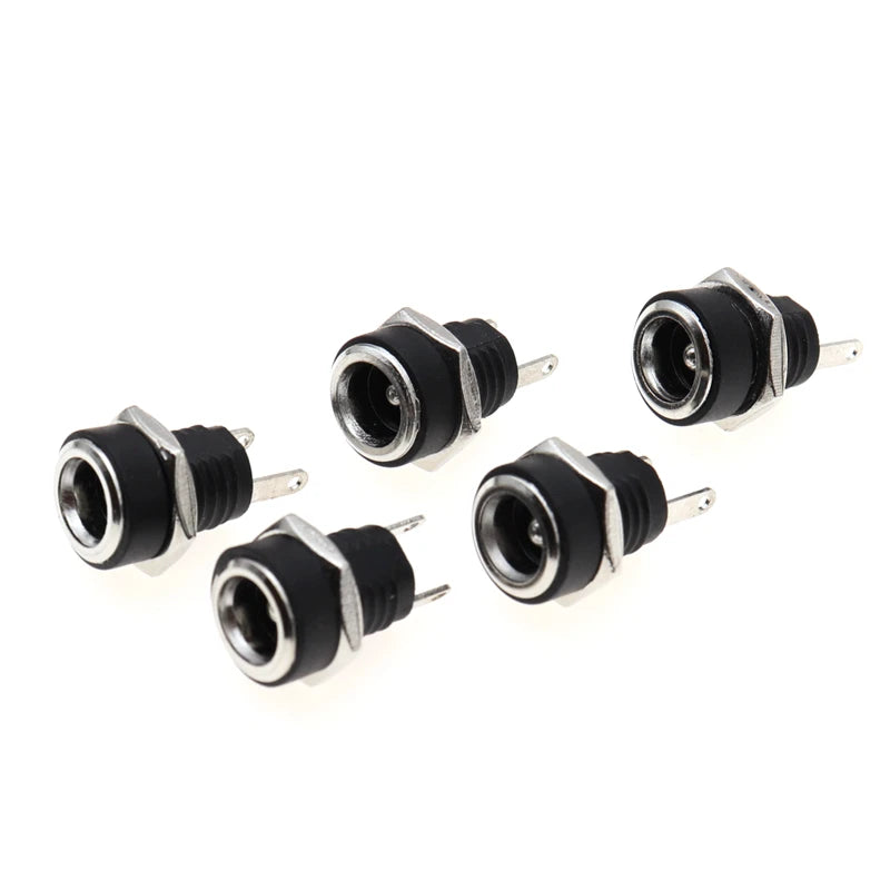 10PCS 5Pair DC Power Connector Pin 2.1x5.5mm Female Plug Jac