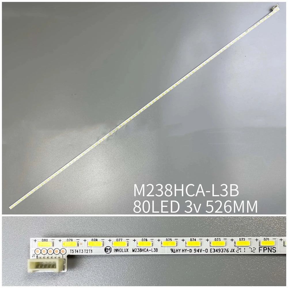 LED Backlight Strip for 526mm 80led LED backlight For T5T4T3T2T1 INN0LUX M238HCA-L3B E349376 LM238WF4 WF2 5Z