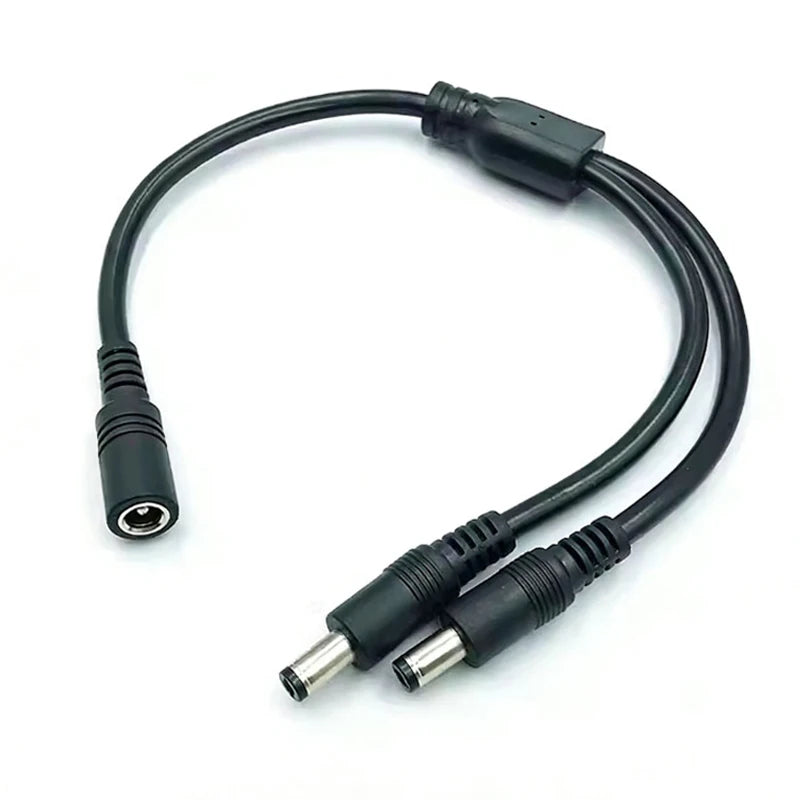 1PC DC 5.5mm 2.1mm 1 To 2 Connector Male To Female Plug DC P