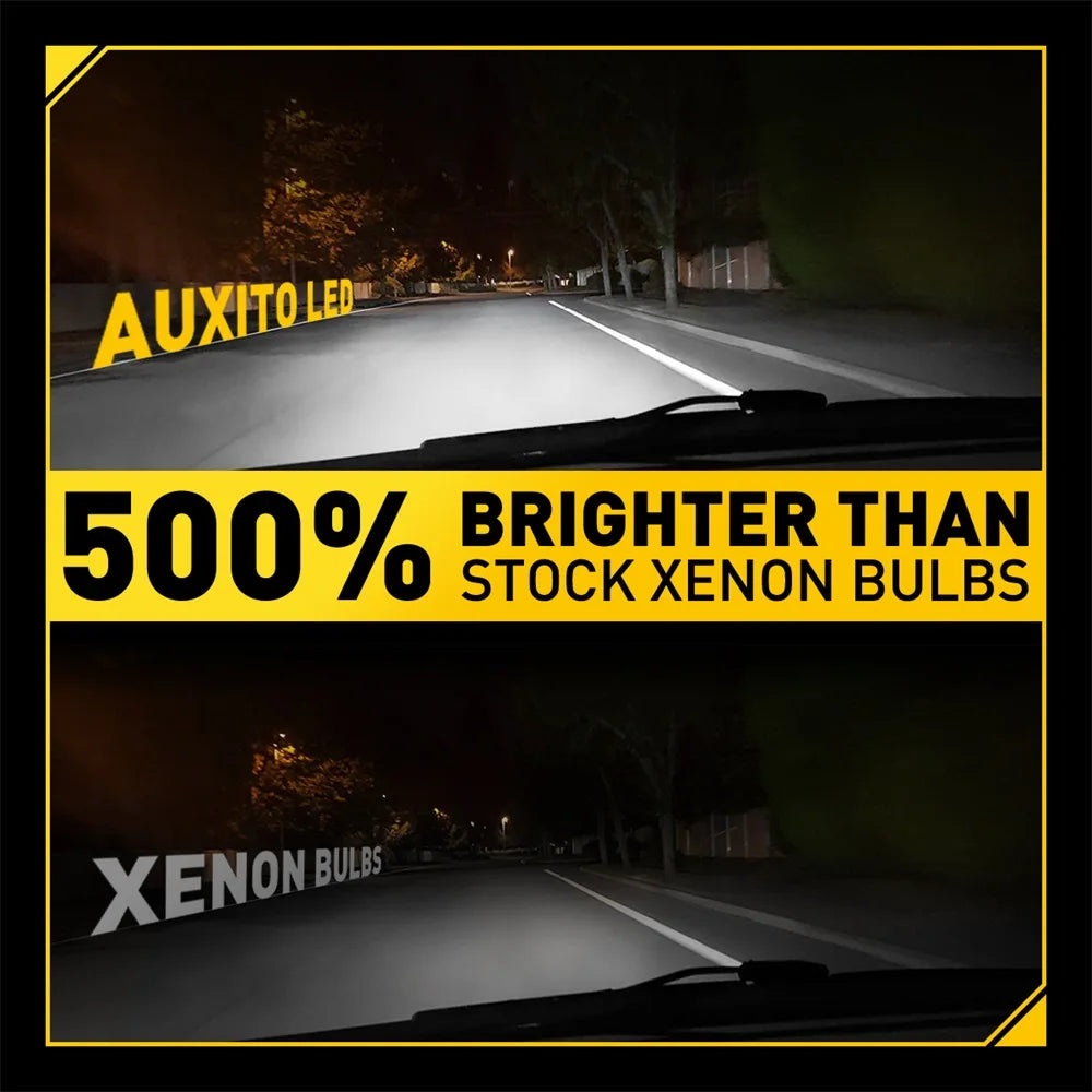 AUXITO 2Pcs Turbo D1S LED Headlight Bulbs D2S D4S D3S LED He