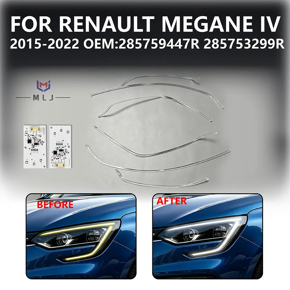 Angel Eye Chip DRL Board 285759447R DRL Light Guide Strip Light Guide Tube for Renault 2015-2022