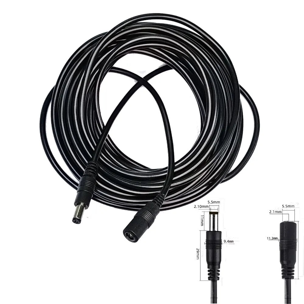 10M/ 5M 5.5mm 2.1mm DC Power Connector Extension Cord Jack A