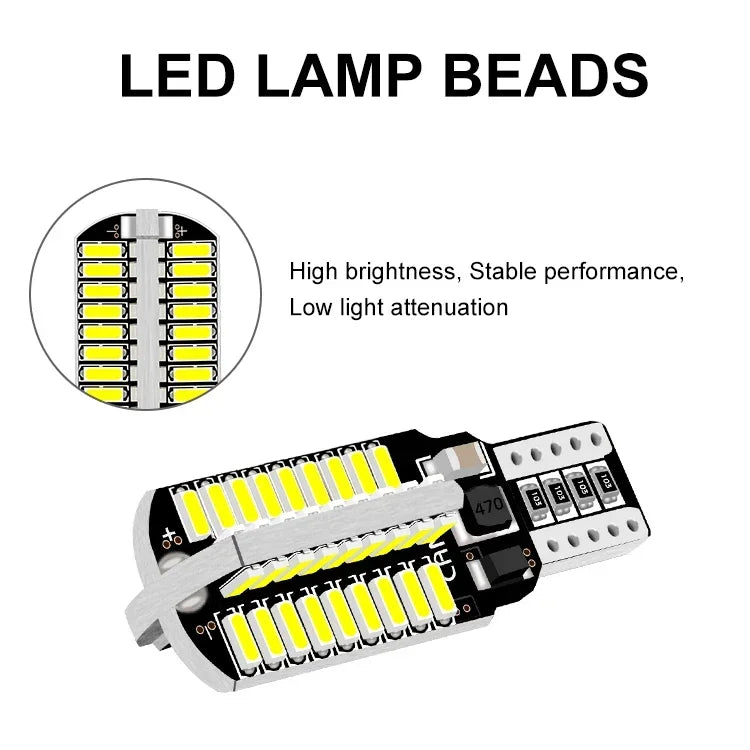 4pcs W16W T15 LED T16 Bulb Canbus Backup Reverse Led 921 912