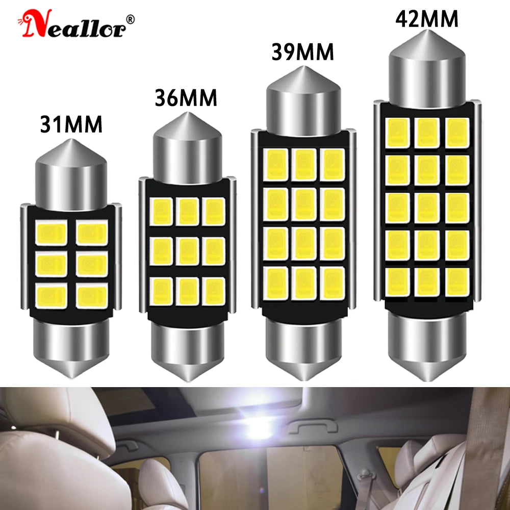 2pcs C5W C10W Led Bulb Festoon 31MM 36MM 39MM 41MM 42MM 6411
