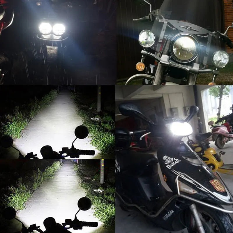 H4 LED Motorcycle Headlight Bulbs Hi Lo Beam Moto Lights For