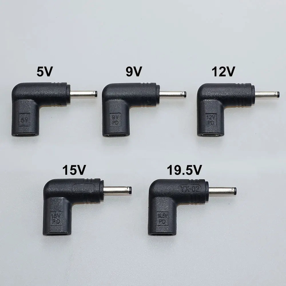 5V 9V 12V 15V 19.5V TypeC to DC Jack Plug Charge Adapter Con