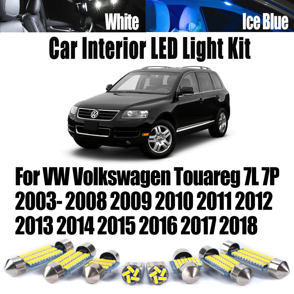 Bulbs For VW Volkswagen Touareg 7L 7P 2003- 2016 2017 2018 Dome Map Trunk Light Kit Accessories for VW