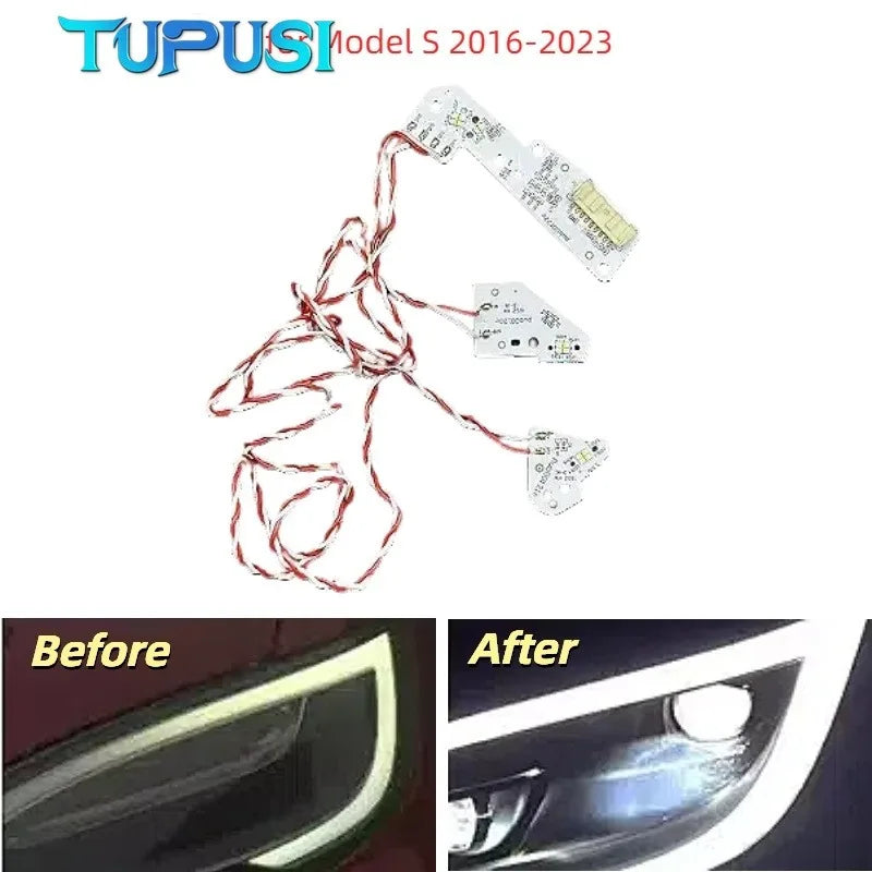 DRL LED Board for Tesla Model S 2016-2023 Daytime Running Light Chip Ballast Car Headlights Chip Ballast
