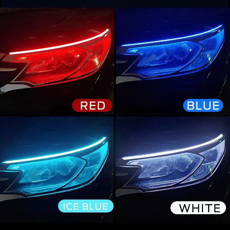 2Pcs 12V Led Guide Strip Headlight for Car Daytime Running L