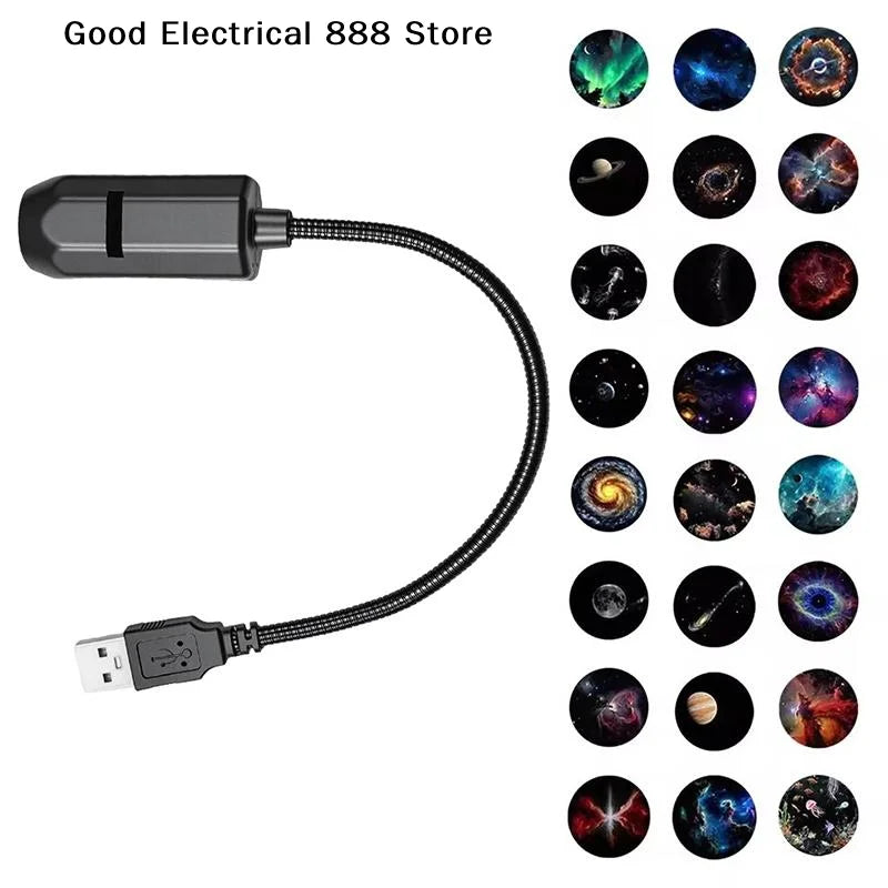 Romantic Rotatable Galaxy Star Projector Portable USB 24 LED