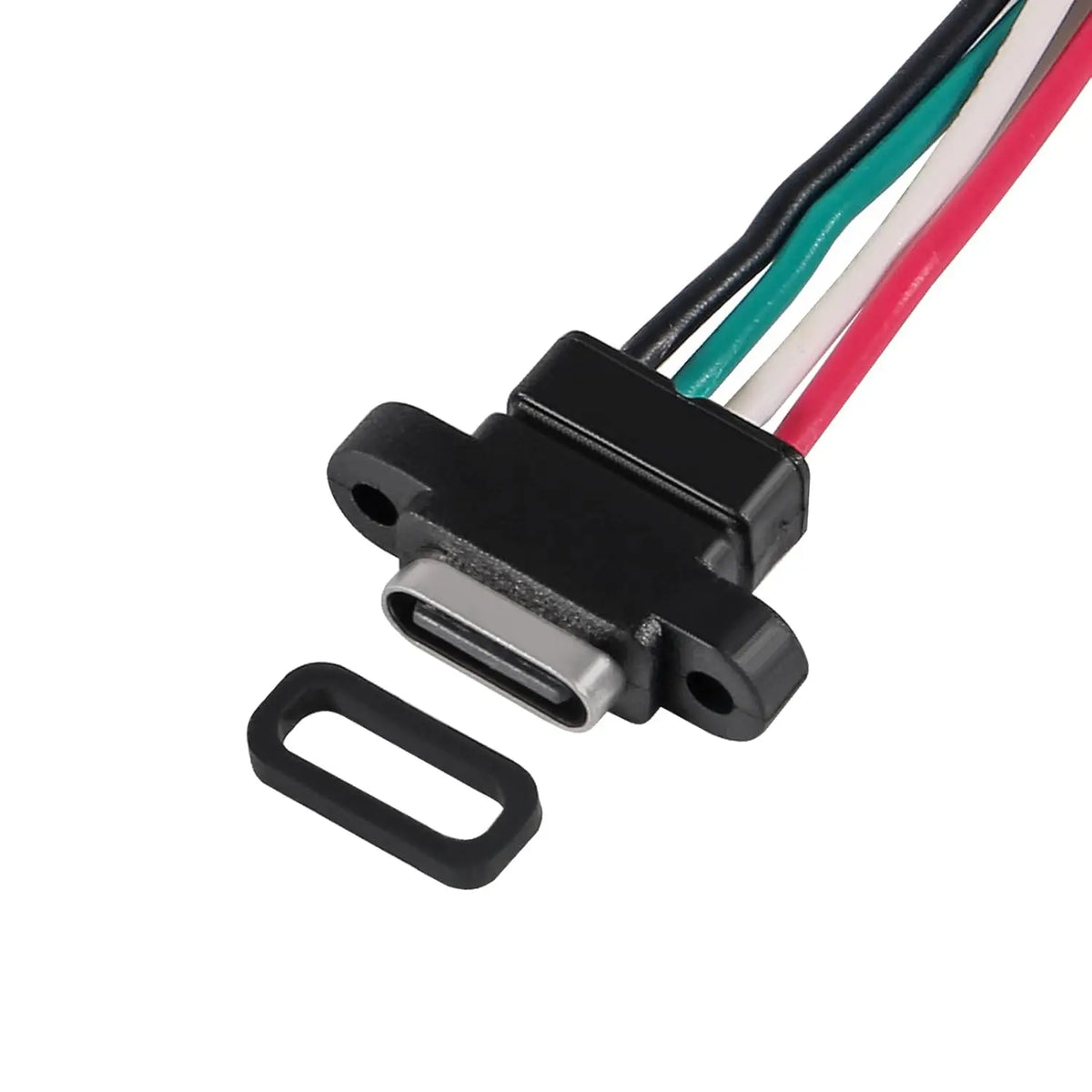 8pcs USB Connector Type-C Female Chassis 4 Pin for DIY Water