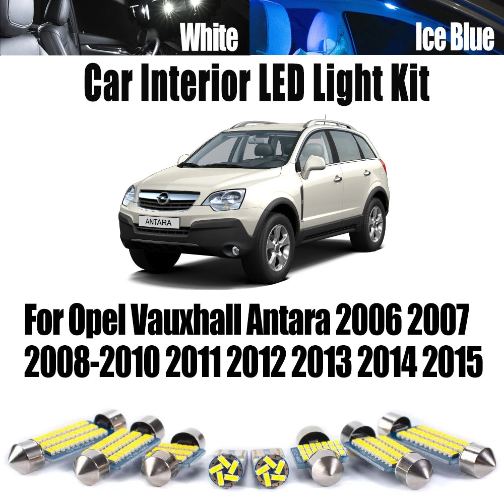 Canbus LED Interior Light Kit For Opel Vauxhall Antara 2006 2007 2008 2009 2010 2011 2012 2013 2014