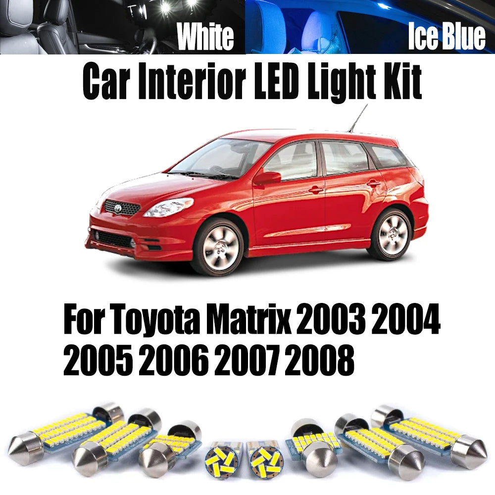 8-Piece LED Interior Light Kit for Toyota - Canbus Error-Free Interior Bulbs