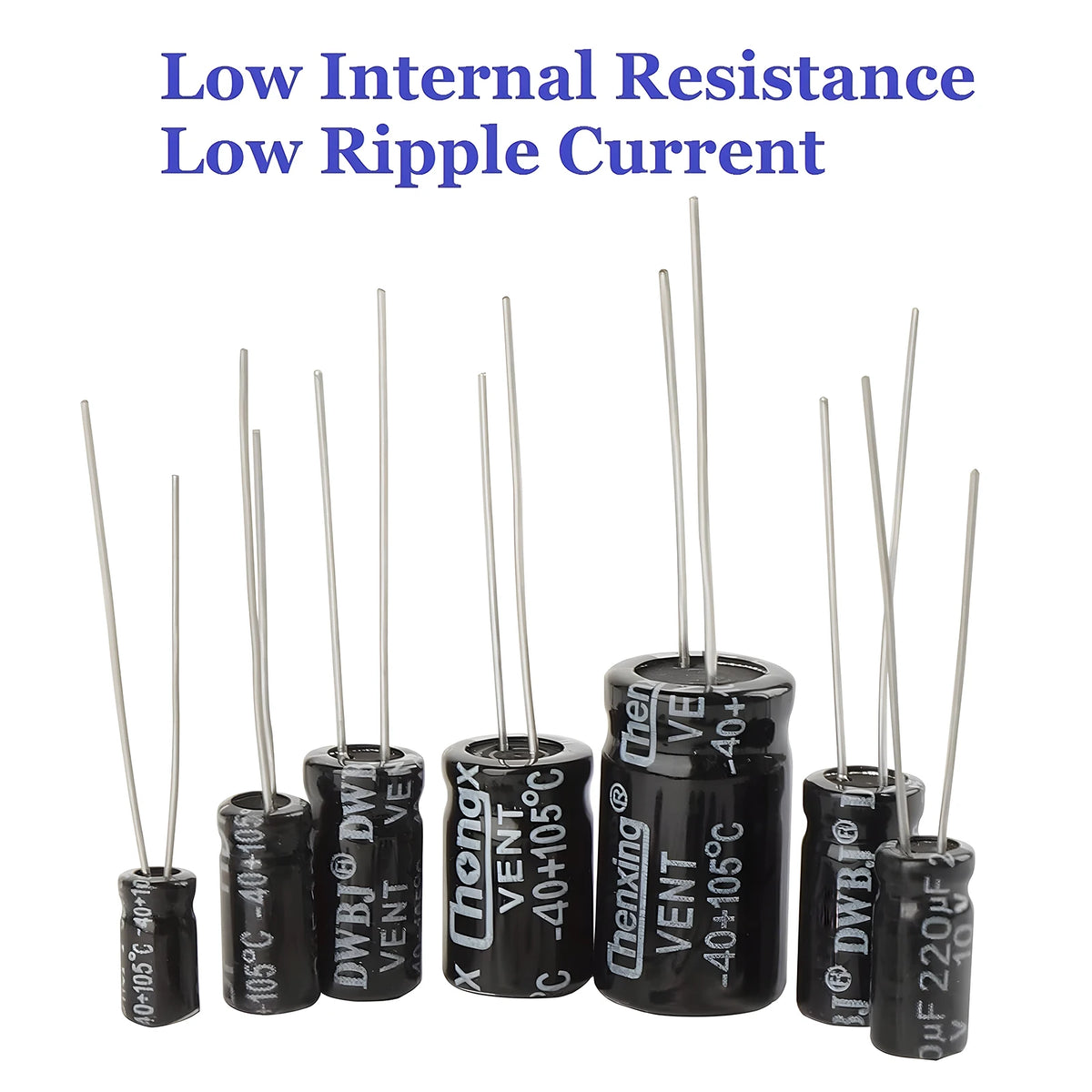 200pcs/lot Electrolytic Capacitor Assortment Kit - 15 Values