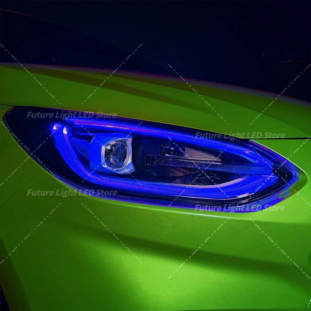DRL LED Boards Blue Red Angel Eyes For Ford Fiesta MK8.5 ST Focus 2022-2024 Headlight Daytime Running Light