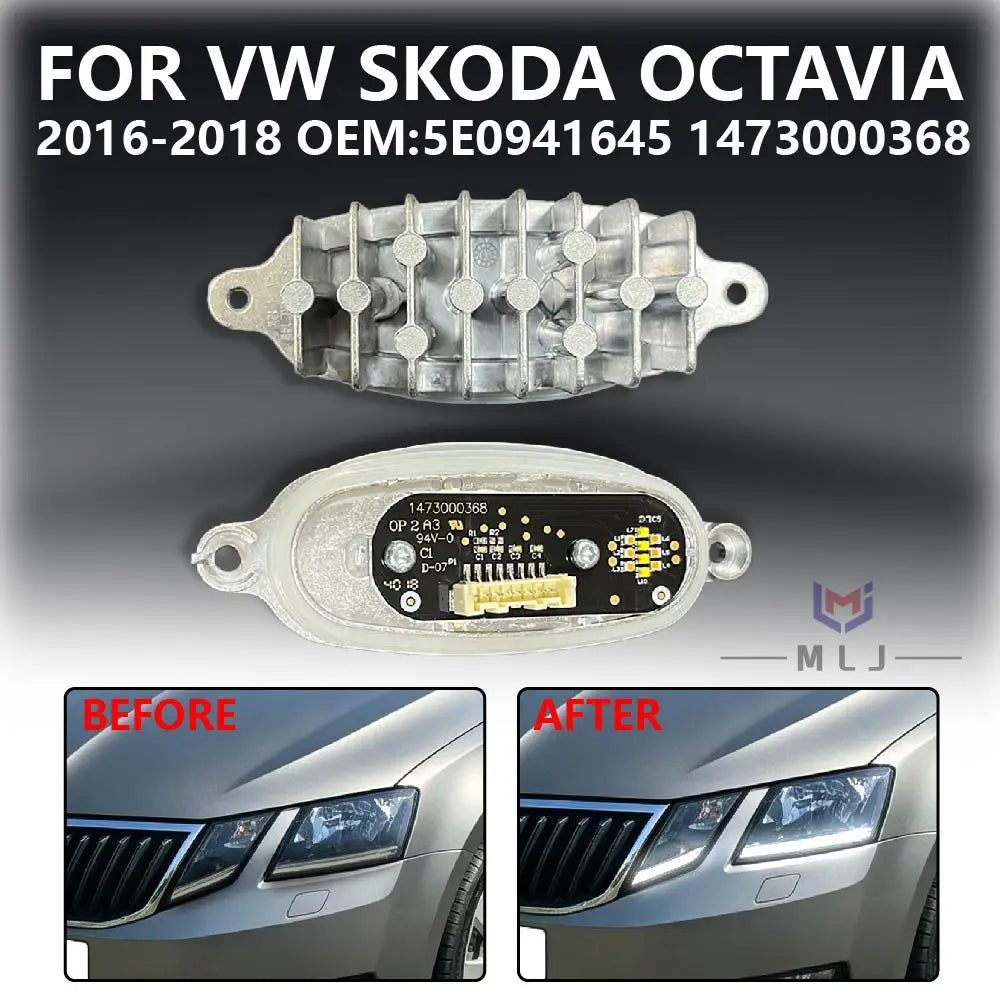 Angel Eye Module 1473000368 For Volkswagen Skoda Octavia Mk3 2016 2017 2018 Headlight DRL White Light Source