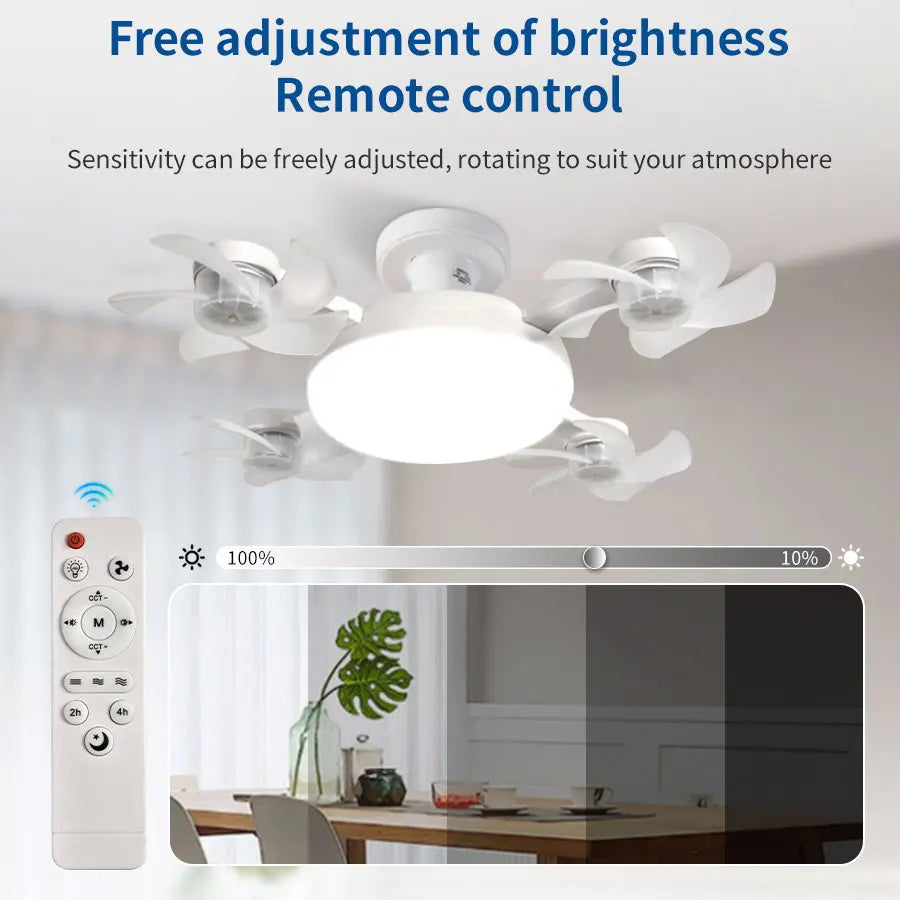 E27 Fan Light 2-in-1 60W Drone Design Ceiling Fan Light with