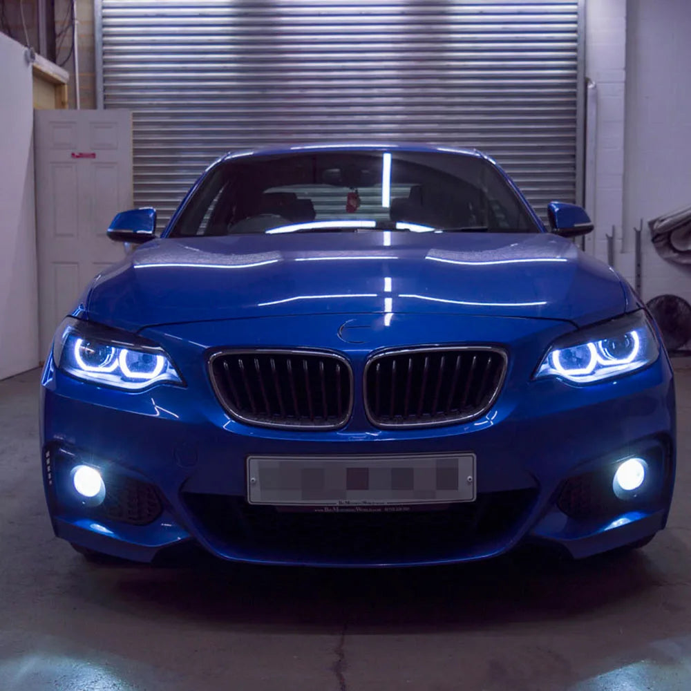 Xenon Headlight 2' F22 F87 M2 F23 CSL Yellow DRL Blue Red Angel Eyes 63117388923 7388924 LED Chips Modules
