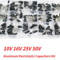 200PCS 10V 16V 25V 50V Aluminum Electrolytic Capacitor Assor