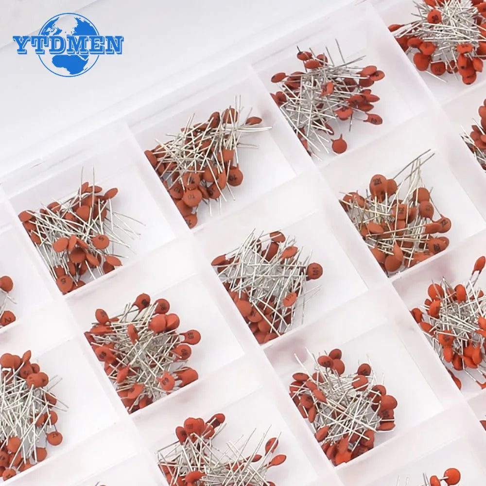 300pcs/960pcs Ceramic Capacitor Set 2pF-0.1uF Electronic Com