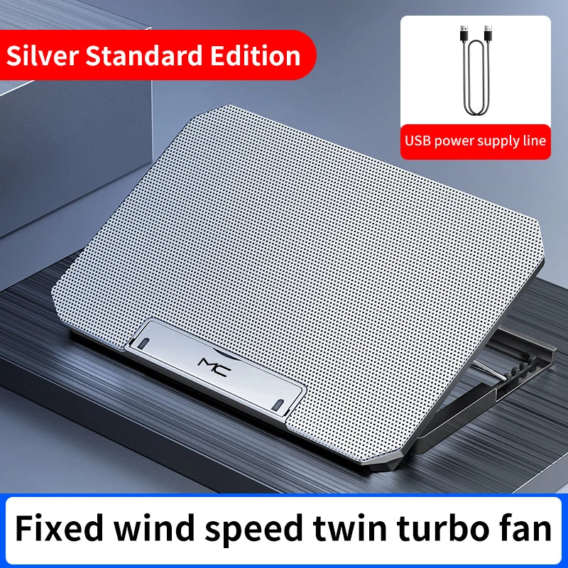 Q100 17inch Gaming Laptop Cooler Fan Led Screen Two USB Port 2600RPM Laptop Cooling Pad Notebook Stand For Laptop Fan Cooler