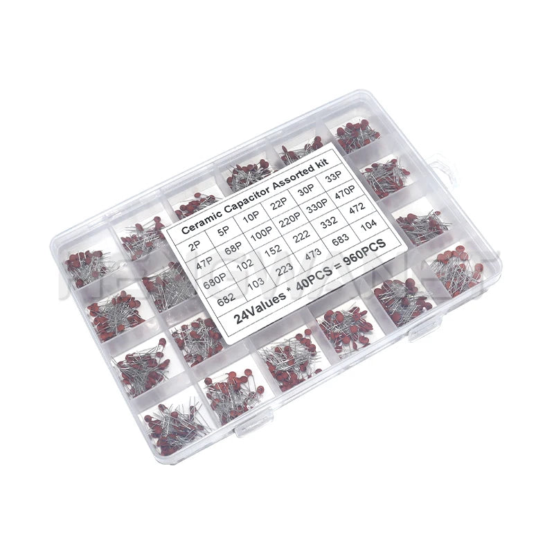 Ceramic Capacitor Kit Set 2pF-0.1uF Electronic Components Ca