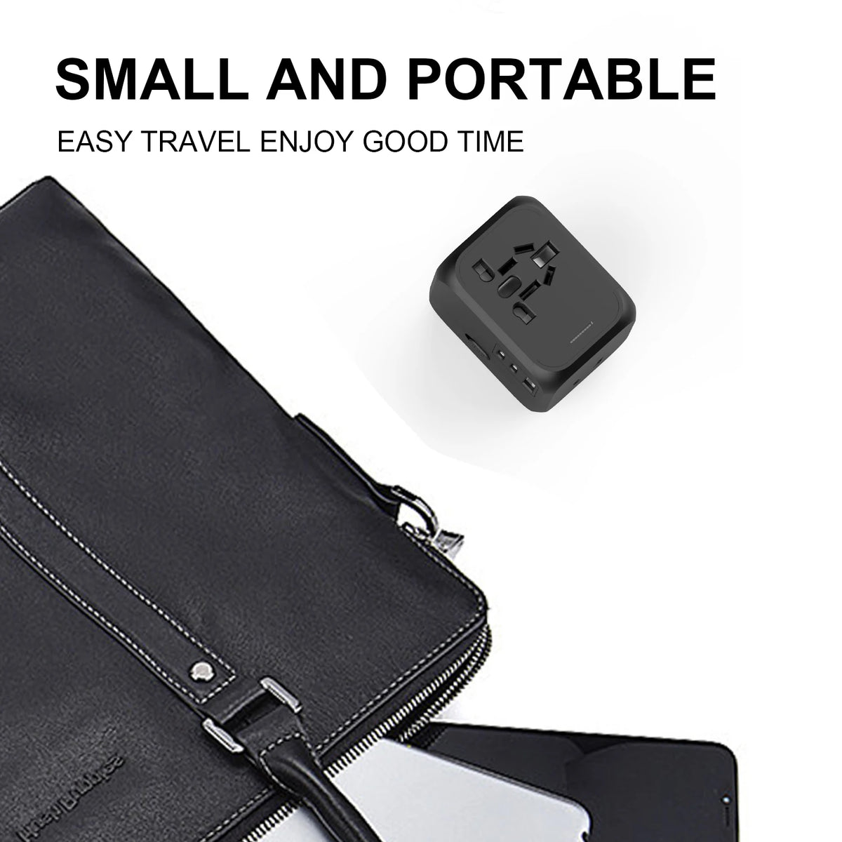 2500W GaN Universal Travel Adapter with 1 USB Ports 2 Type-C