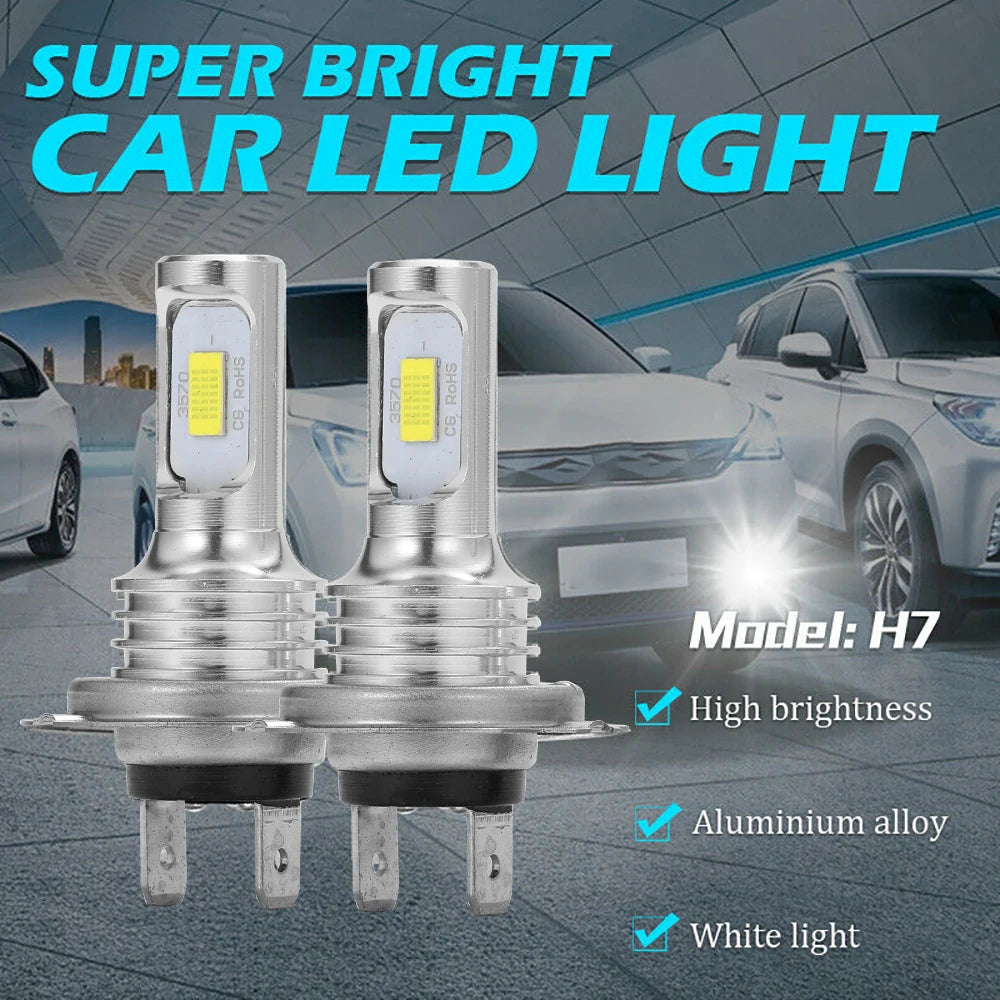 4PCS H7 LED H4 Headlight Bulbs High Low Beam 6000K White Lig