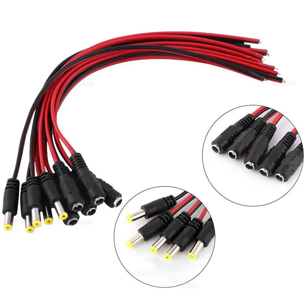 10/20/50PCS 12V DC Connectors Male Female Jack Cable Wire Li