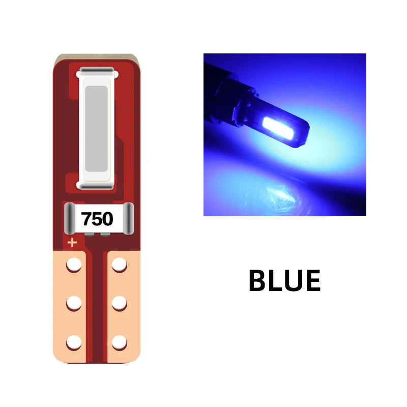 10/20/50 PCS T5 LED W3W W1.2W Led Bulb Car Interior Dashboard Warming Light CSP 2 SMD Auto Side Wedge Indicator Instrument Lamp