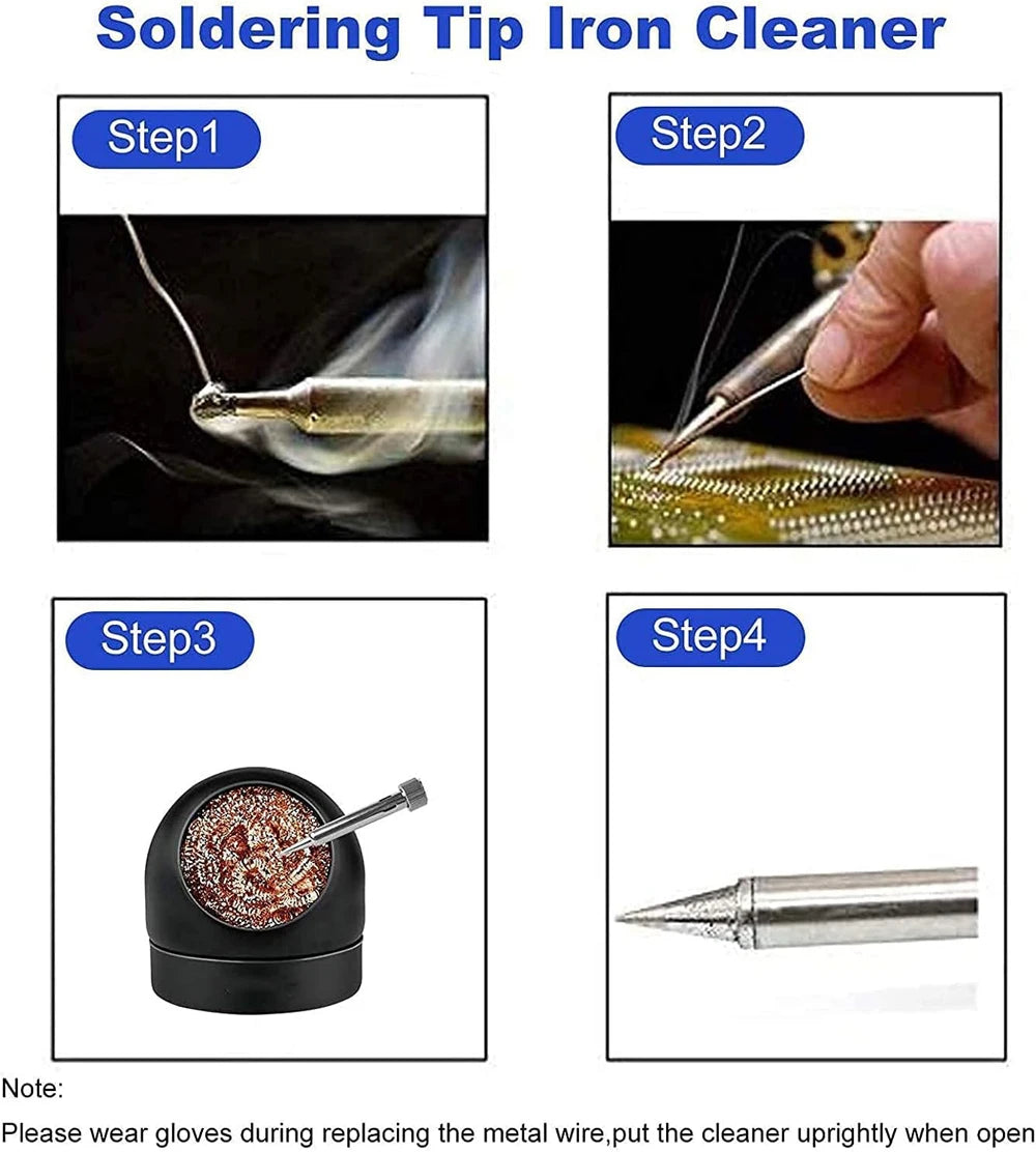 Welding Soldering Iron Tip Cleaner Solder Tip with Cleaning 