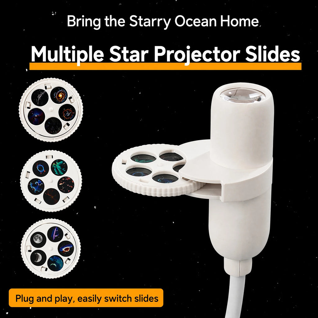 Starry Sky Night Light Projector 360 Degree Rotating Design 