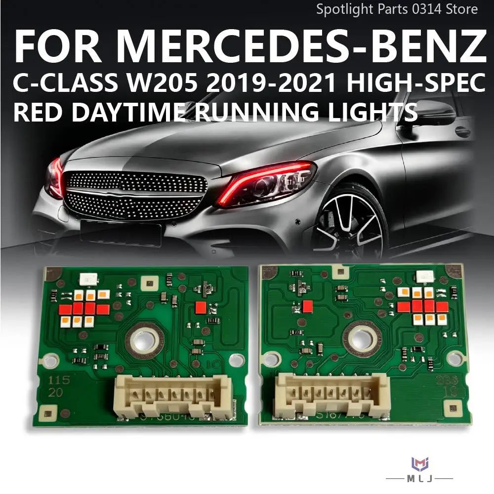 Angel Eye Board Red DRL Chip For Mercedes-Benz C-Class W205 2019 2020 2021 US High-Spec With a Touch of Blue