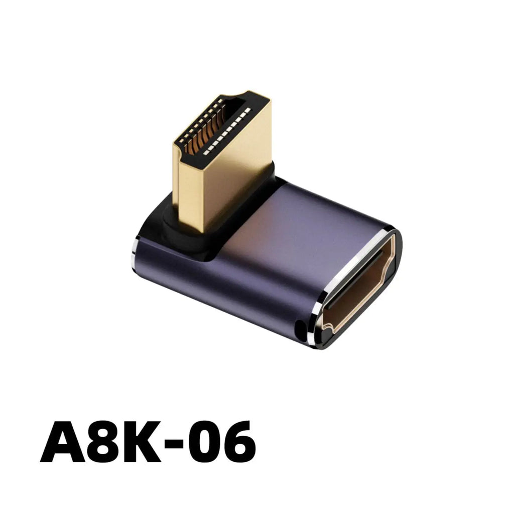 360 Degree Angled U-shaped L Converter Mini HDMI Male to HDMI-compatible 2.1V Female Extension 4K 5K 3D UHD 8K 60Hz Adapter