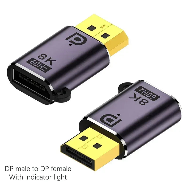 8K Mini DP Displayport 1.4 Adapter Converter 8K 60Hz 4K 144Hz DP to Mini DP Male to female Connector Extender for PC Laptop TV