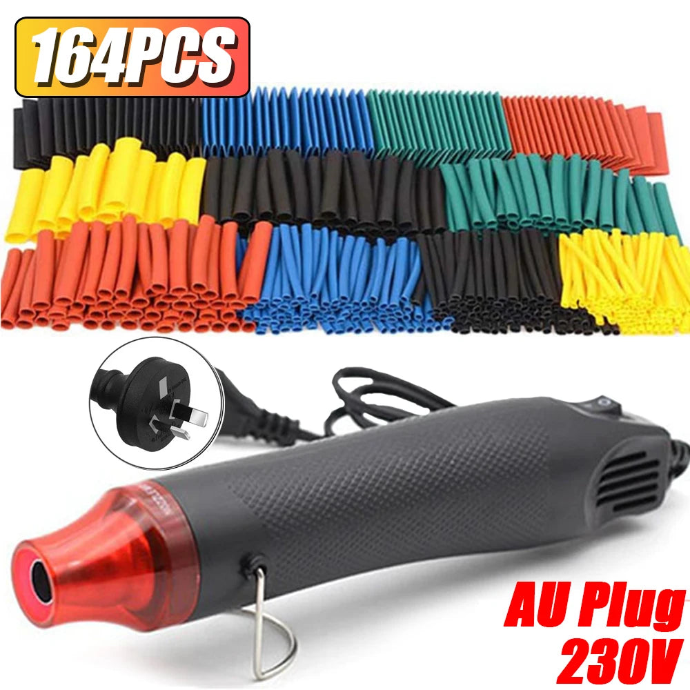 1160/580/164PCS Heat Shrink Tubing Kit 2 1 Shrinkable Wire Shrinking Wrap Connect Cover Cable Repair Protection with Hot Air Gun