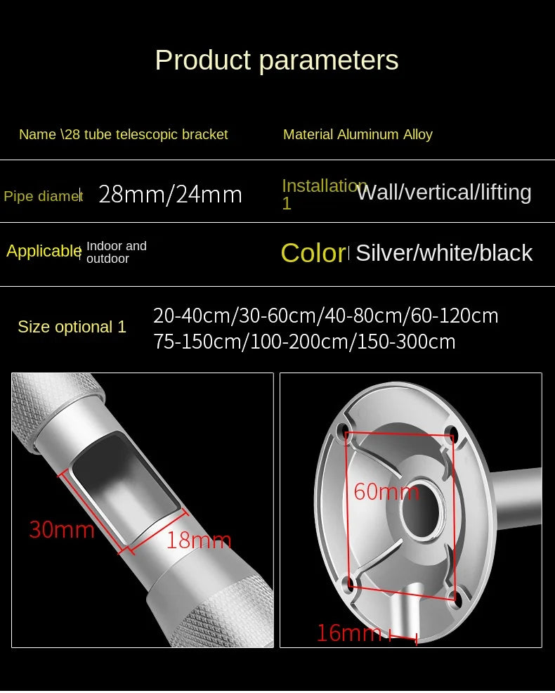 Projector Stand Surveillance Camera Telescopic Support Wall 
