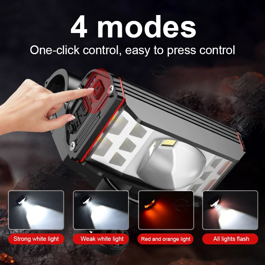 2026 NEW 990000LM USB Rechargeable Bike Light Bike Headlight