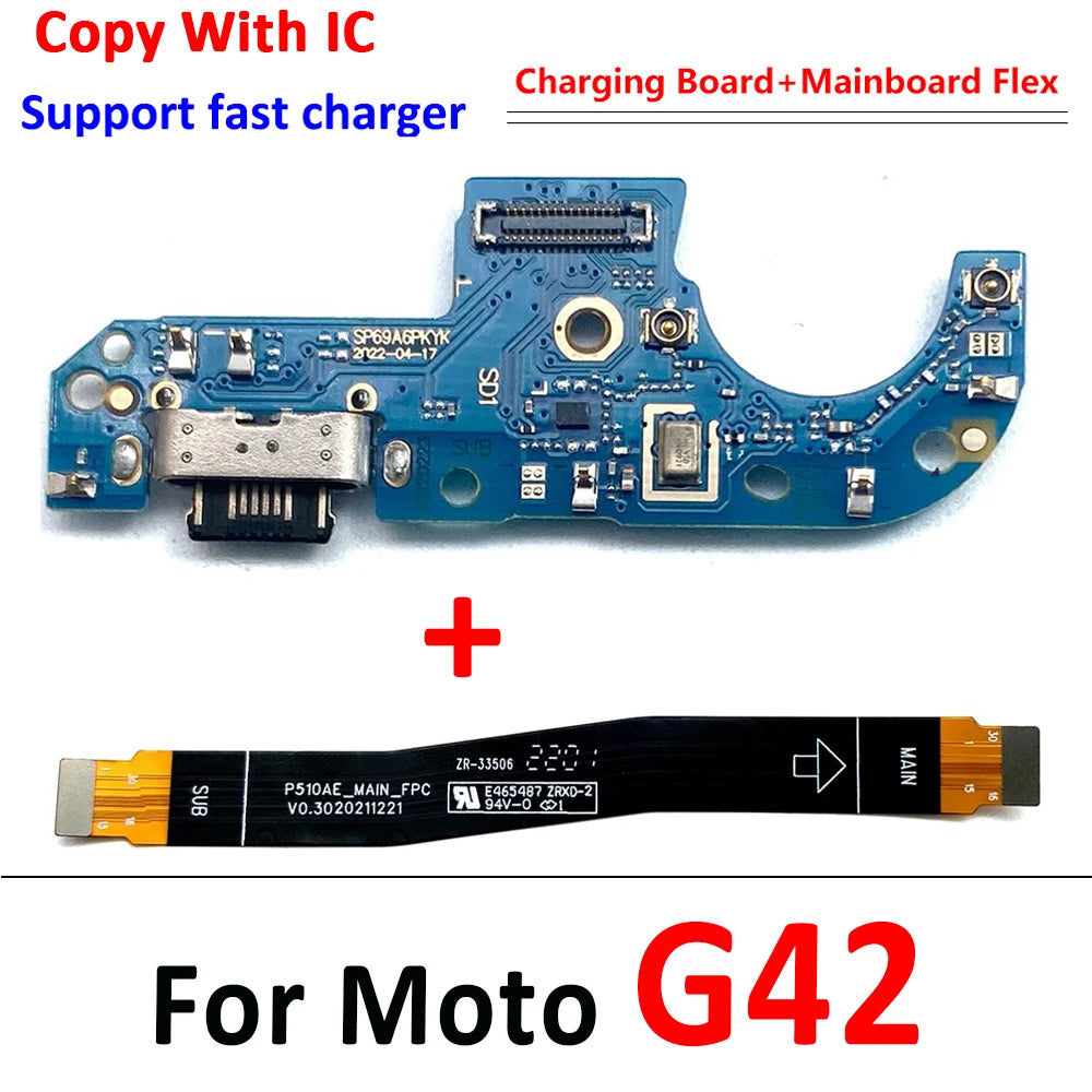 NEW USB Charging Port Board Main Board Motherboard Connector Flex Cable For Moto G31 G41 G42 G50 G51 G62 5G G60 G71 G100 G 5G
