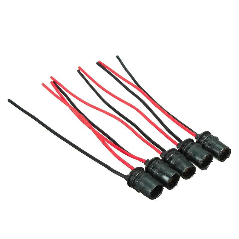 10Pcs T10 W5W Car Wedge Light Bulb Socket Connector Holder E