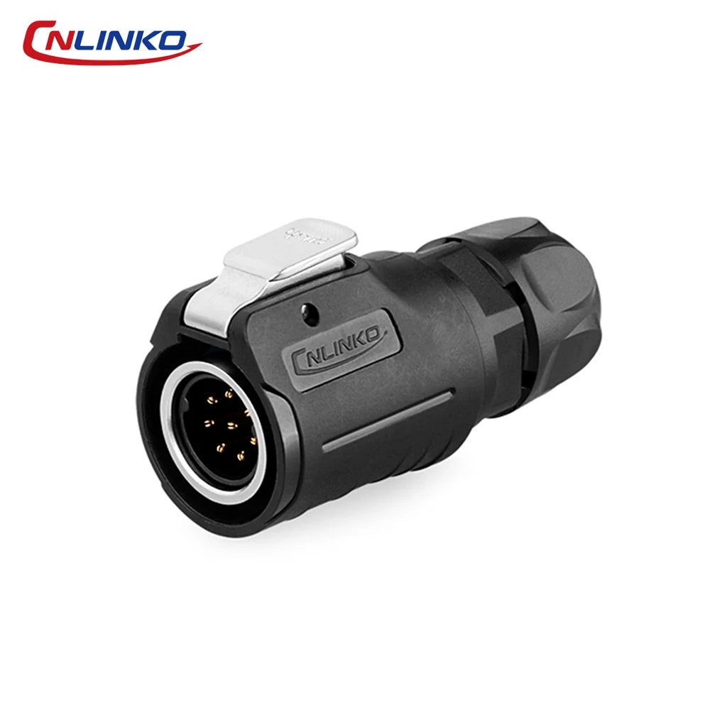 CNLINKO M16 Waterproof Electrical Connector 2/3/4/5/7/8/9 Pin Soldering Wire Aviation Connectors Panel Mounting Plastic+Metal