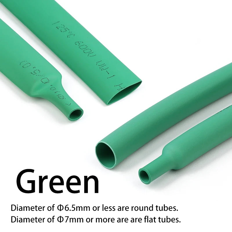 10Meters Heat Shrink Tube 2 1 Shrinkage Ratio Dia 0.6 0.8 1 1.5 2 2.5 3 4 5 6 mm Polyolefin Insulated Cable Sleeving 12 Colors