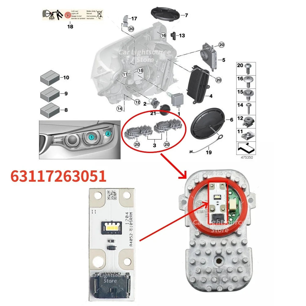 Angel Eye DRL Boards Xenon Headlight Daytime Running Light Module For BMW F32 F33 F36 Gran Coupe F82 M4 F80