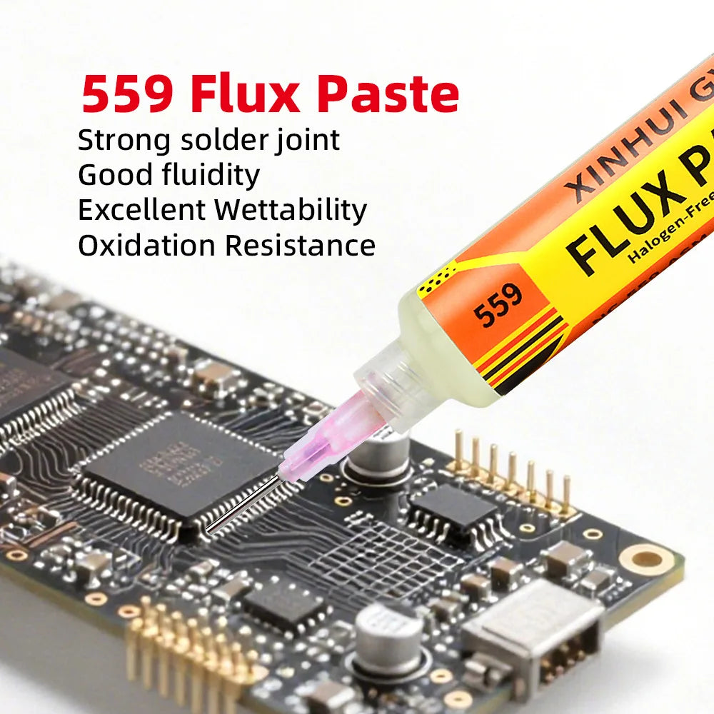 559 Desoldering Braid + NC-559 Flux Paste Syringe Kit Solder