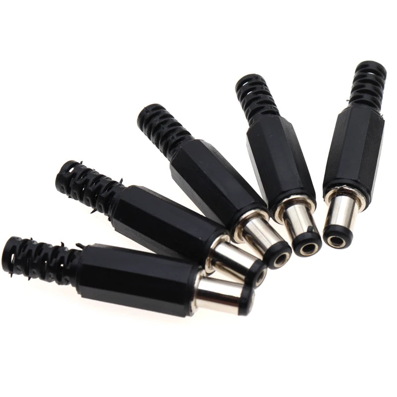 10PCS 5Pair DC Power Connector Pin 2.1x5.5mm Female Plug Jac