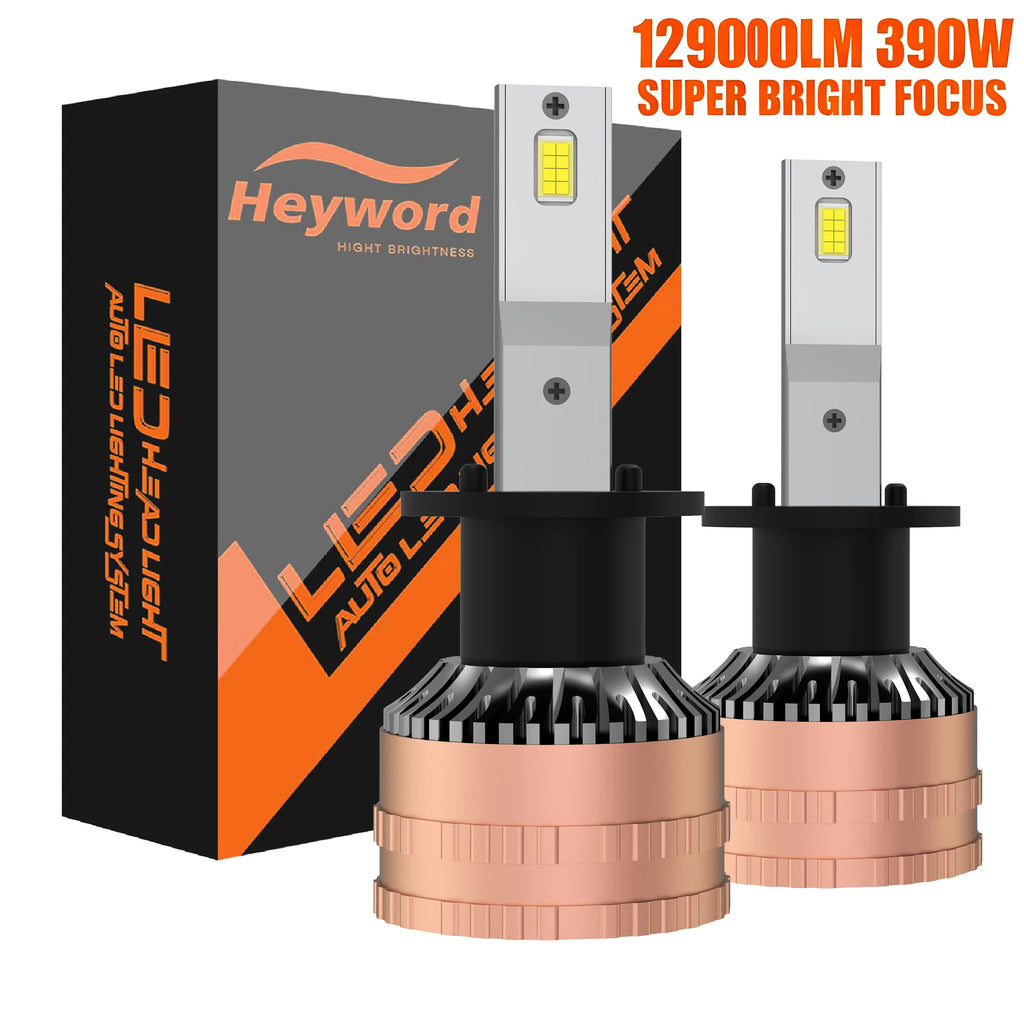 Heyword 2pcs H1 H3 H4 H7 LED H8 H11 9005 HB3 9006 HB4 9012 Hir2 Led Headlight Bulb Light Automobile Kit H7 Turbo Car Fog Lamp