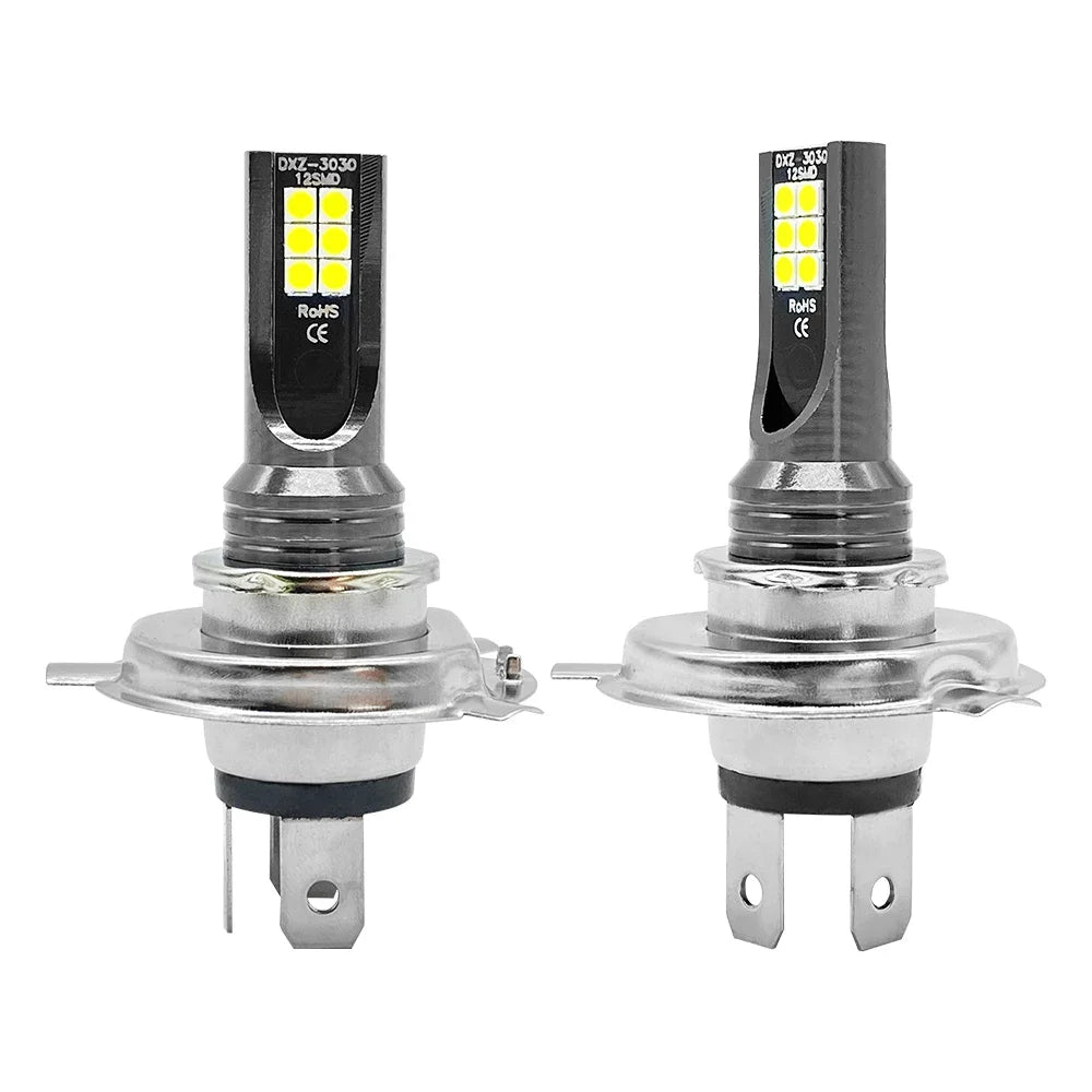 2Pcs Super Bright H4 H7 Led Bulb Car Headlight Motorcycle H1