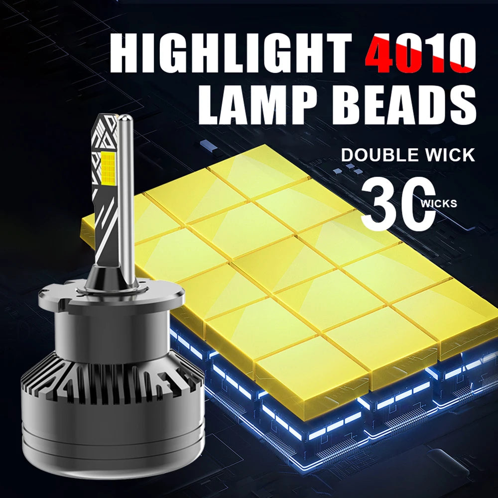 AKE D1S D3S LED Car Headlight Bulb 2000W 8000000LM D2S LED C