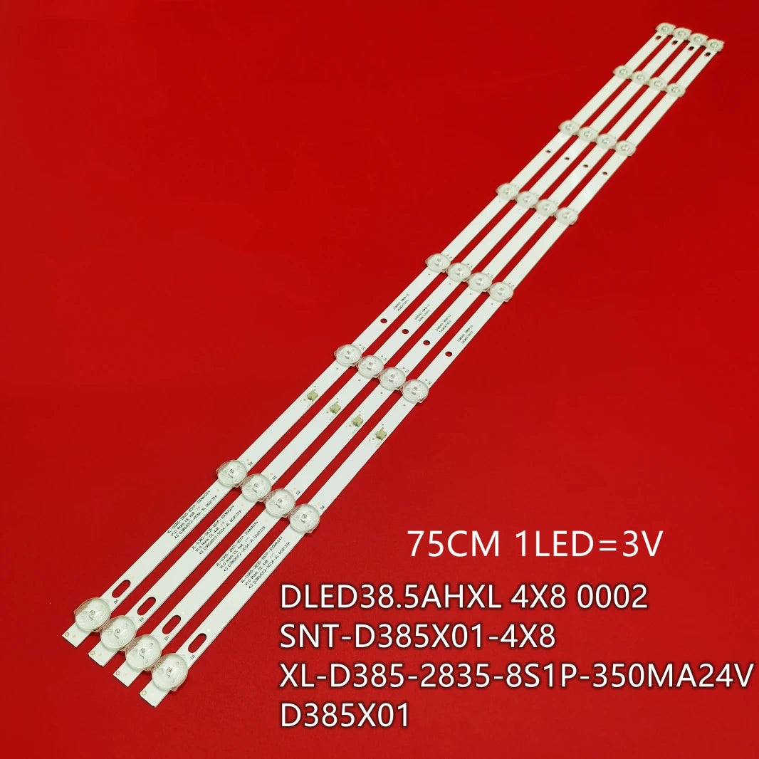 LED Backlight Strip for 750mmm DEXP AOC SNT-D385X01-4X8 DLED38.5AHXL 4X8 0002 D385X01 - Replacement TV