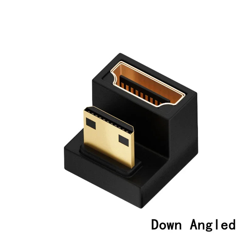 360 Degree Angled U-shaped L Converter Mini HDMI Male to HDM